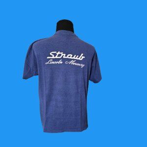 VINTAGE 80'S STRAUB LINCLON MERCURY ADULT SHORT SLEEVE T SHIRT - SIZE XL